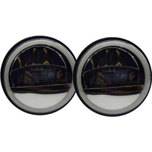 4.5“ 4 1/2inch Motorcycle LED Fog Lamp 30W Black LED Auxiliary Fog Passing Light for Electra Glide Road King Street Glide Tourin