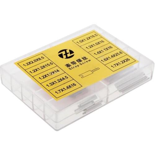 1 Box Straps Screw Set Metal Screw Pins Bars For Watch Band Watchmaker Repair Tools