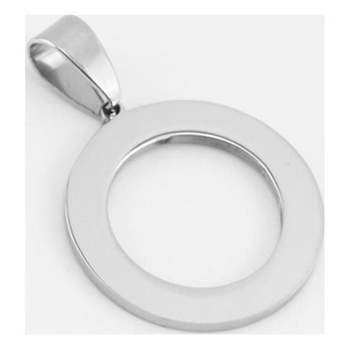 Annulus Round Circle Tags Necklaces & Pendants Stainless Steel DIY Pendants For Women Men Fashion Jewelry Accessories 10pcs