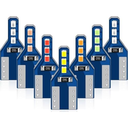 100pcs T10 W5W Led Bulb 2016 SMD COB 6LED Chips Car Interior Reading Dome Lamp Auto Wedge Turn Side Bulbs License Light 12V