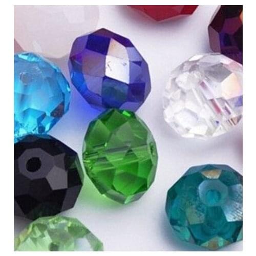 4mm 6mm 8mm pick size b562 loose multicolor Mixed white black Rondelle Faceted Glass Beads Bracelet DIY for Jewelry