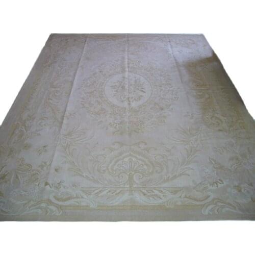 Free shipping 9'x12' Aubusson rugs handmade woolen carpets for living room rugs High Quality