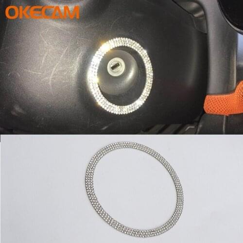 For Mercedes Smart Fortwo Forfour 453 Car Ignition Key Lock Keyhole Decoration Ring 3D Stickers Car Styling Accessories
