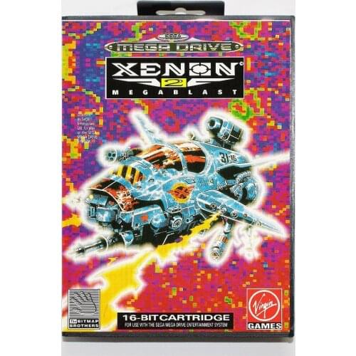 Xenon 2 mega blast pal 16 bit SEGA MD Game Card With Retail Box For Sega Mega Drive For Genesis