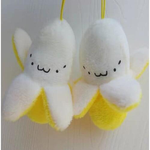 6-7CM Toys , Plush Stuffed Toy Doll , Mini Key Hook Pendant Plush Toy Doll Small Banana Pendant