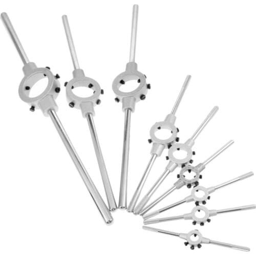 M1-27 16-65mm Die Wrench Steel Circular Die Handle Hand Tools for M22-36 Dies T-hreading Tools Metal Workpiece Thread Maker 1pc