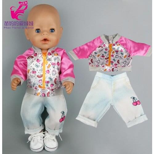 Doll jacket 43cm Baby Doll coat for 18 Inch American Generation Girl Doll clothes