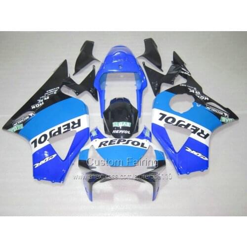 Top selling plastic Fairing kit for Honda CBR954RR 02 03 blue black fairings set CBR954RR 2002 2003 BM14