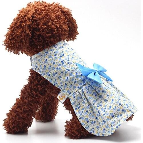 Lovely Pet Princess Dog Cat Clothes Bow Knot Dress for Cute Dogs Cats Small Chihuahua Blue red XS-XL Sizes