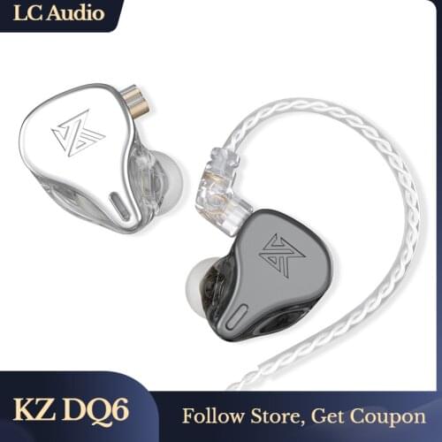 KZ DQ6 3DD Dynamice Driver In Ear Earphones HIFI Metal Music Sports Headset Noise Cancelling Earbuds Bass Headphones KZ ZSN PRO