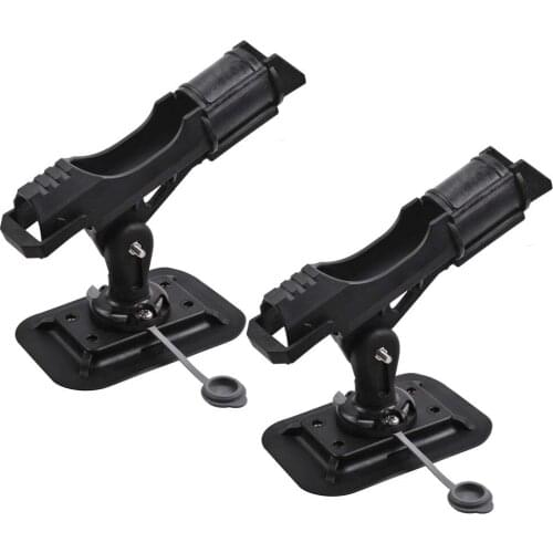 2Pcs/lot New 360 Degree Rotation Adjustable Fishing Rod Holder Mount Stand Bracket Holder for Kayak Canoe Boat Fishing Rod Base