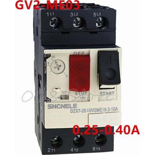 NEW Motor Circuit Breaker GV2ME03 GV2-ME03 0.25-0.40A