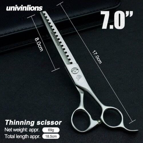 7" Pet Dog Gromming Scissor Thinning Shears Sharp Edge Animals Cat Reversed Tooth Shark Teeth Barber Hair Thinning Cutting Tools