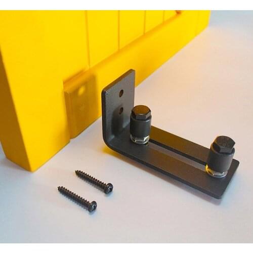 Adjustable Black Powder Coated Bottom Floor Guide Stay Roller Barn Door Hardware