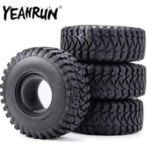 YEAHRUN RC Car Upgrade Part Rubber 2.2 inch Beadlock Wheel Tires for Axial Wraith 90018 RR10 1/10 RC Crawler Car