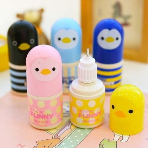 Retail Small animal mini correction fluid correction tape Cartoon Chick Cute Face Correction Fluid Correction Tape