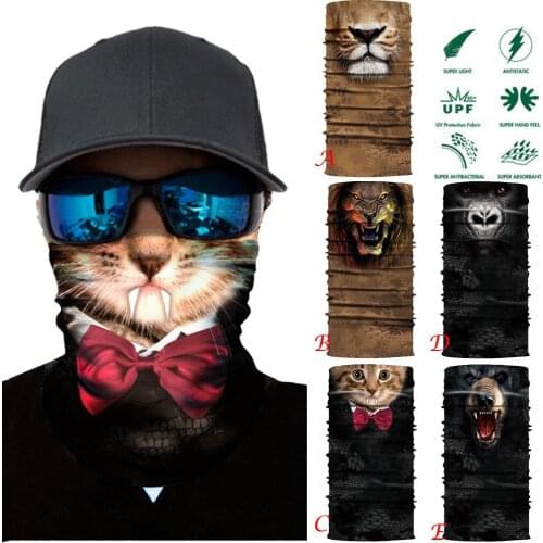 Print Neck Gaiter Head Scarves Ear Cover Face Shield Tube Scarf Bandana Breathable Face Guard Headband Scarf Neck Tube Mask