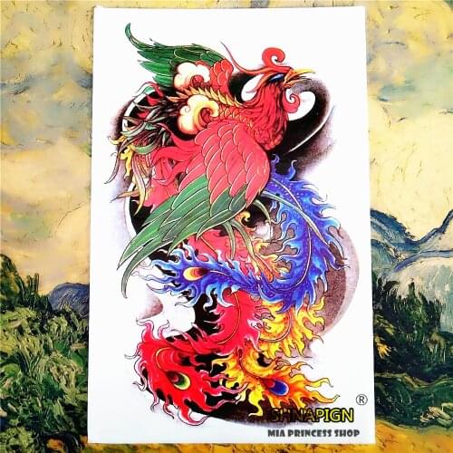 SHNAPIGN Phenix The Immortal Temporary Tattoo Body Art Sleeve Arm Flash Tattoo Stickers 12*20cm Waterproof Fake Sticker Henna