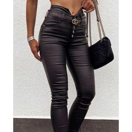 Женские кожаные брюки Siddons China At AliExpress