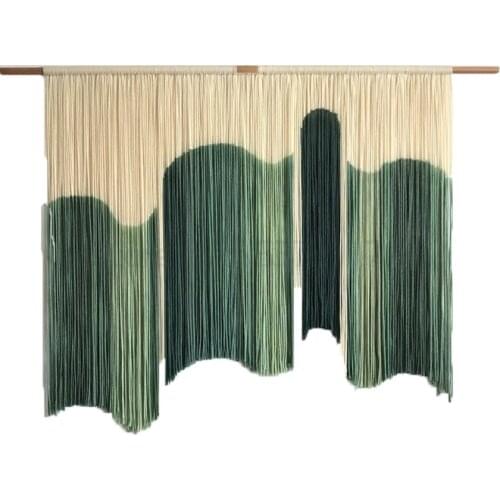 Nordic hand woven dyeing tapestry simple tassel tapestry wall hanging decorative painting