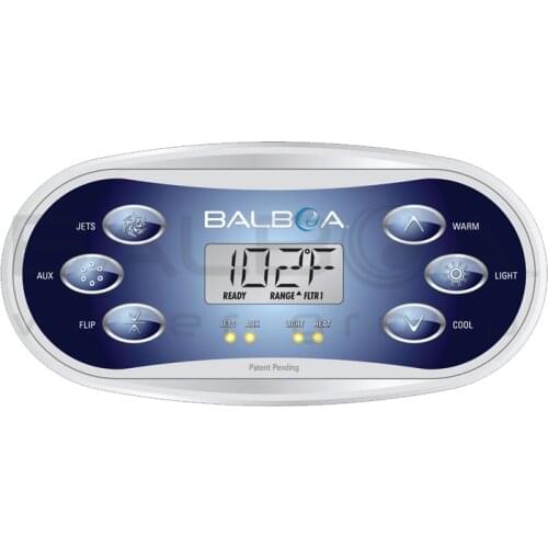 Spa Topside Panel Balboa Revolution TP600 Jets, Aux, Flip, Warm, Light, Cool (55673-05)