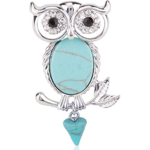 Ancient ways the owl brooch pin chain.scarves buckle corsage, mens and womens individual character set auger animals