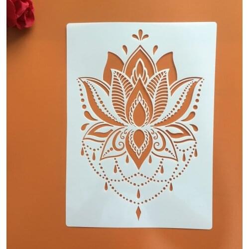 A4 29 * 21cm Mandala flower DIY Stencils Wall Painting Scrapbook Coloring Embossing Album Decorative Paper Card Template,wall