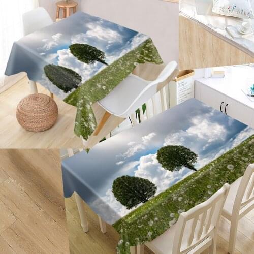 New Arrival Dandelion 3D Tablecloth Waterproof Oxford Fabric Square/Rectangular Tablecloth For Wedding Table Cloth TV Covers