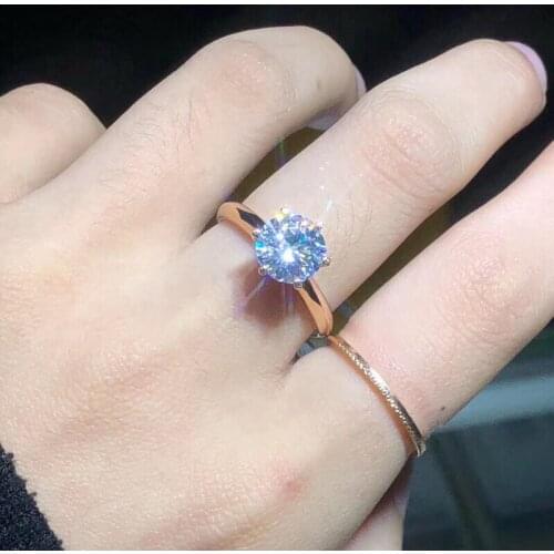 YANHUI Trendy 925 Silver Rose Gold Color Love Ring for Women CZ Crystal Rings Luxury Brand Jewelry Wedding Gift