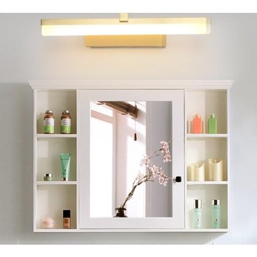 Nordic mirror headlights bathroom mirror lamp bathroom mirror cabinet bathroom copper modern minimalist led mirror headlights