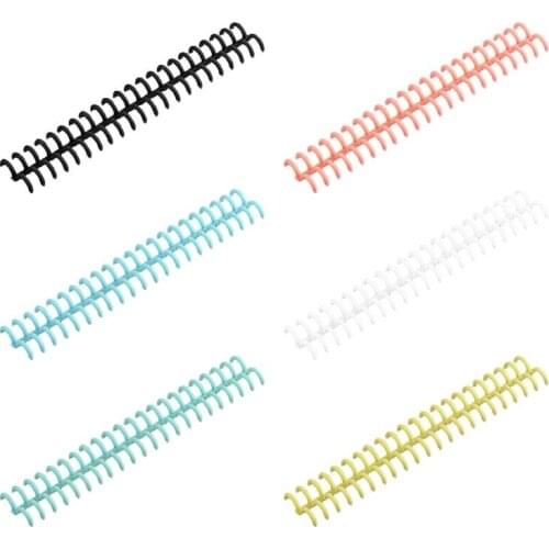 10pcs Plastic Loose Leaf Link Spiral Circles Binder Ring for 30 Holes Notebook 32CB