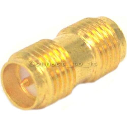 100 Pieces RF coaxial adapter RP SMA female to RP SMA Jack connector adaptor goldplated