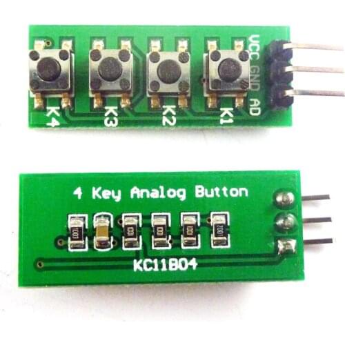 1x4 4 Keys Analog Button Keypad Keyboard Module Mcu Board for Arduino Student Class Design Graduation Project Experiment DIY Kit