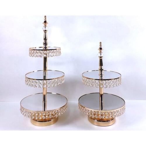 2-3 Tier Gold Silver Metal Cake Stand Round Wedding Birthday Party Dessert Cupcake Pedestal Display Plate Home Decor