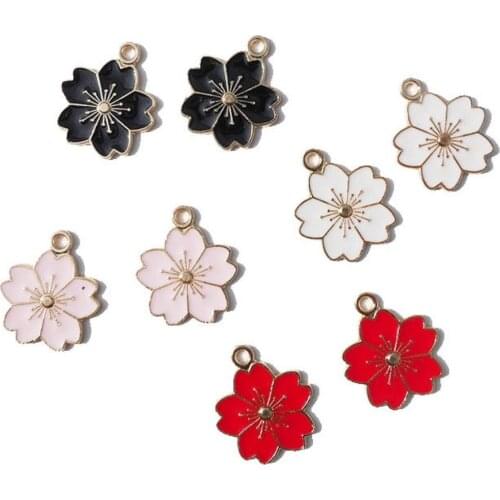 20pcs/Lot Flower 18*21mm Diy Design for Jewelry Making Earring Bracelet or Necklace Handmade Enamel Charms