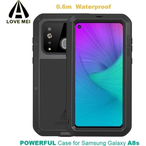 A8s LOVE MEI Armor Metal Shockproof Case Aluminum 0.6m Waterproof Cover For Samsung Glaxy A8s for Samsung A8 S Phone Cases Bag