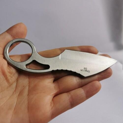 Free shipping Super classic survival diving knife fixed blade Sharp blade cut the rope hook back K sheathed with the rope