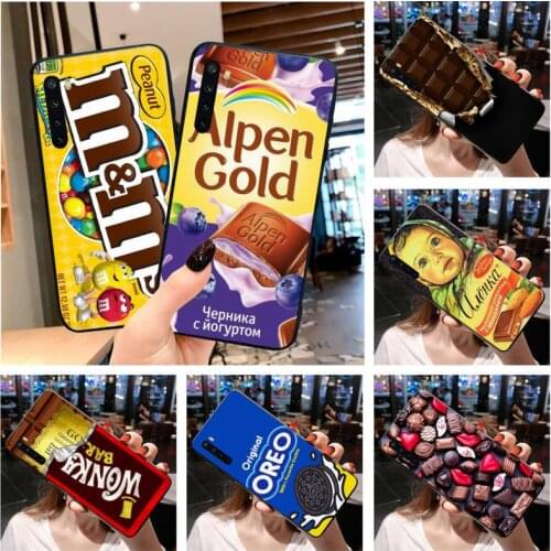 Chocolate Candy Heart Pattern Phone Case for Xiaomi Mi Note 10 Lite Mi 9T Pro xiaomi 10 10 CC9 Pro