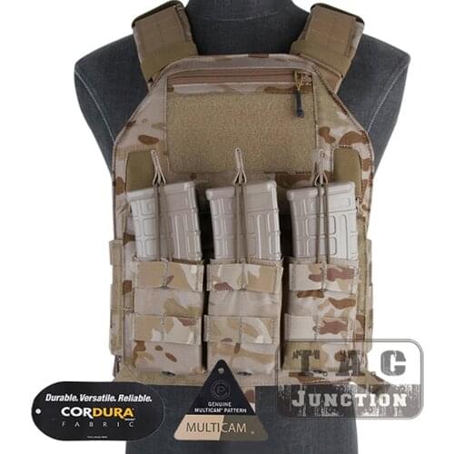 Emerson LBX-4020 MOLLE Combat Vest Lightweight Adjustable Tactical Armatus II Body Armor Slick Plate Carrier W/ M4 Mag Pouch MD