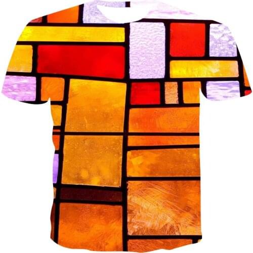 Oil Painting Graphic T Shirts Tee Men Clothing Camisetas Tops Ropa Hombre Summer Streetwear Camisa Masculina Verano Roupas