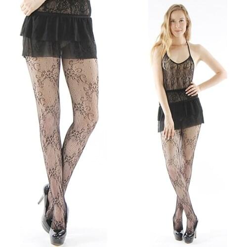 HOT SEXY Women Transparent Sexy Underwear Silk Stockings Tights Womens Girls Black Sexy Fishnet Pattern Jacquard Stockings 165