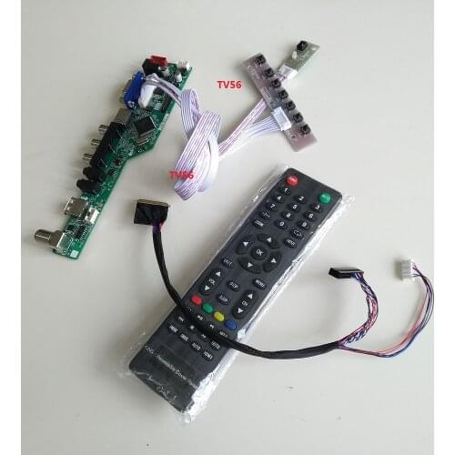Kit for B156XTN02 1366X768 15.6" 40pin Controller driver board VGA LCD TV AV USB HDMI LED remote LVDS Panel Screen