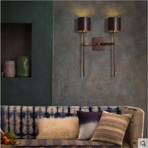 Loft retro industrial wind living room bedside led lamp modern minimalist creative personality corridor double wall lamp LO8142