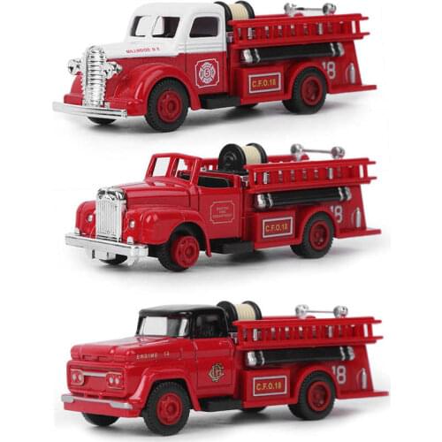 3 PCS Kid Small Fire Engine Model Alloy Vehicles Simulation Mini Fire Engine Model Alloy Vehicles Truck Toy Kids Collection Gift
