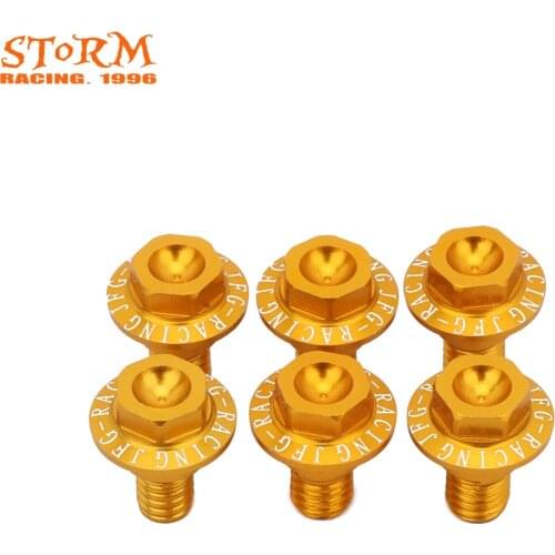 Motocross CNC Aluminum Alloy 6 PCS Damping Fork Guard Bolts For Suzuki RMZ250 RMZ450 RMZ 250 450 2008-2018 RMX450Z 2010-2017