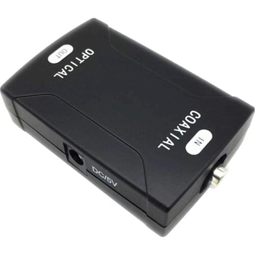 Optical Digital Audio Signal Converter COAX Coaxial In to TOSlink Out Connector