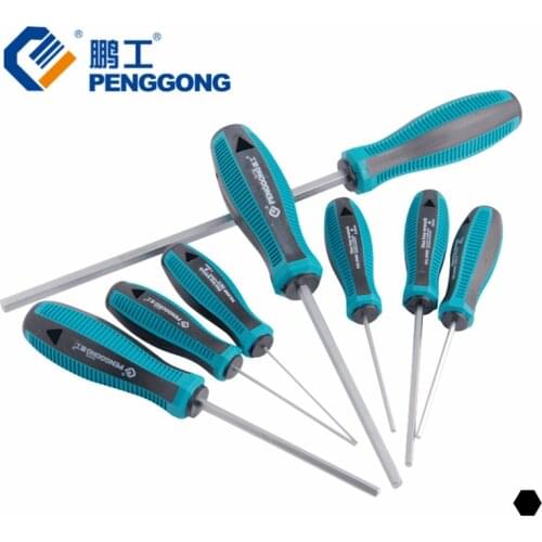 PENGGONG 8pcs Screwdriver Set With Case Chromium Vanadium Magnet bits Hex Multitool 1.5-8mm Universal key Wrench Hand Tools