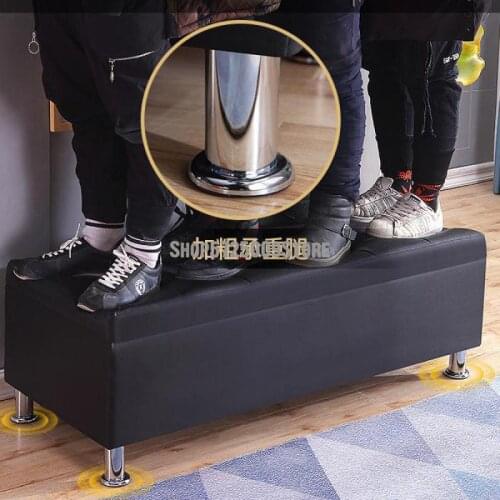 Clothing Store Rectangular Sofa Shoe Changing Stool Bed End Multi Function Storage Stool Changing Room Fitting Room Stool Leathe