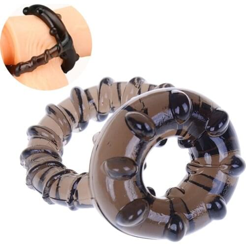 Lover Sexy Toy Condoms Couple Play Games Dual Ring Men Soft Silicone Time Delay Condoms Ring Cockring Lasting Product