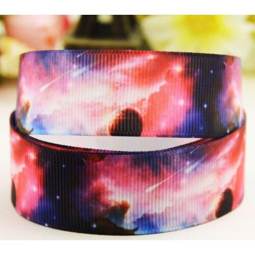 7/8'' 22mm,1" 25mm,1-1/2" 38mm,3" 75mm Planet printed Grosgrain Ribbon party decoration 10 Yards X-02710